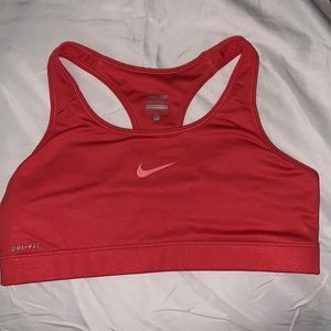 orange-pink sports bra nike